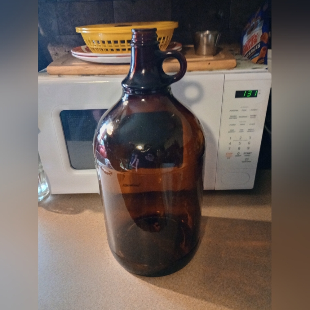 Large Amber Glass Jug